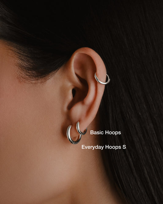 Basic hoops Silver