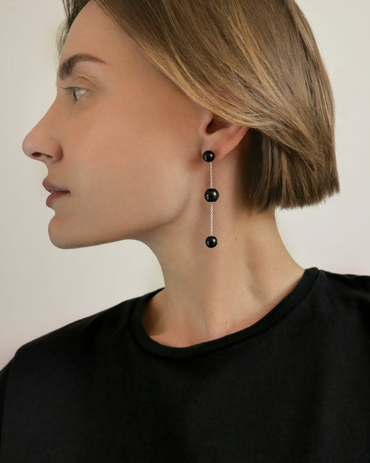 Onyx Gravity earrings
