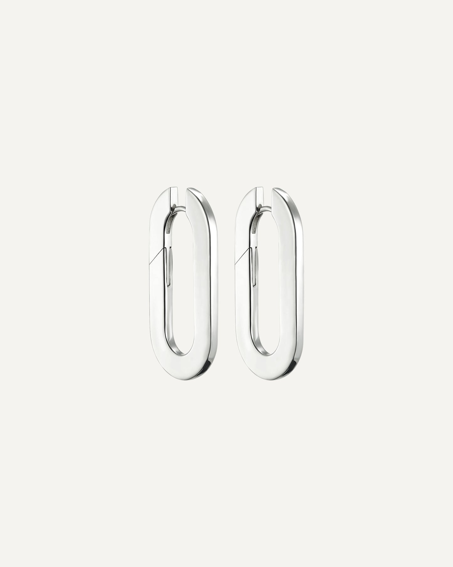 Flat Oval Earrings