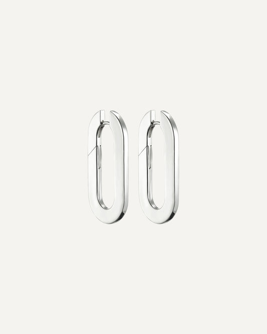 Flat Oval Earrings