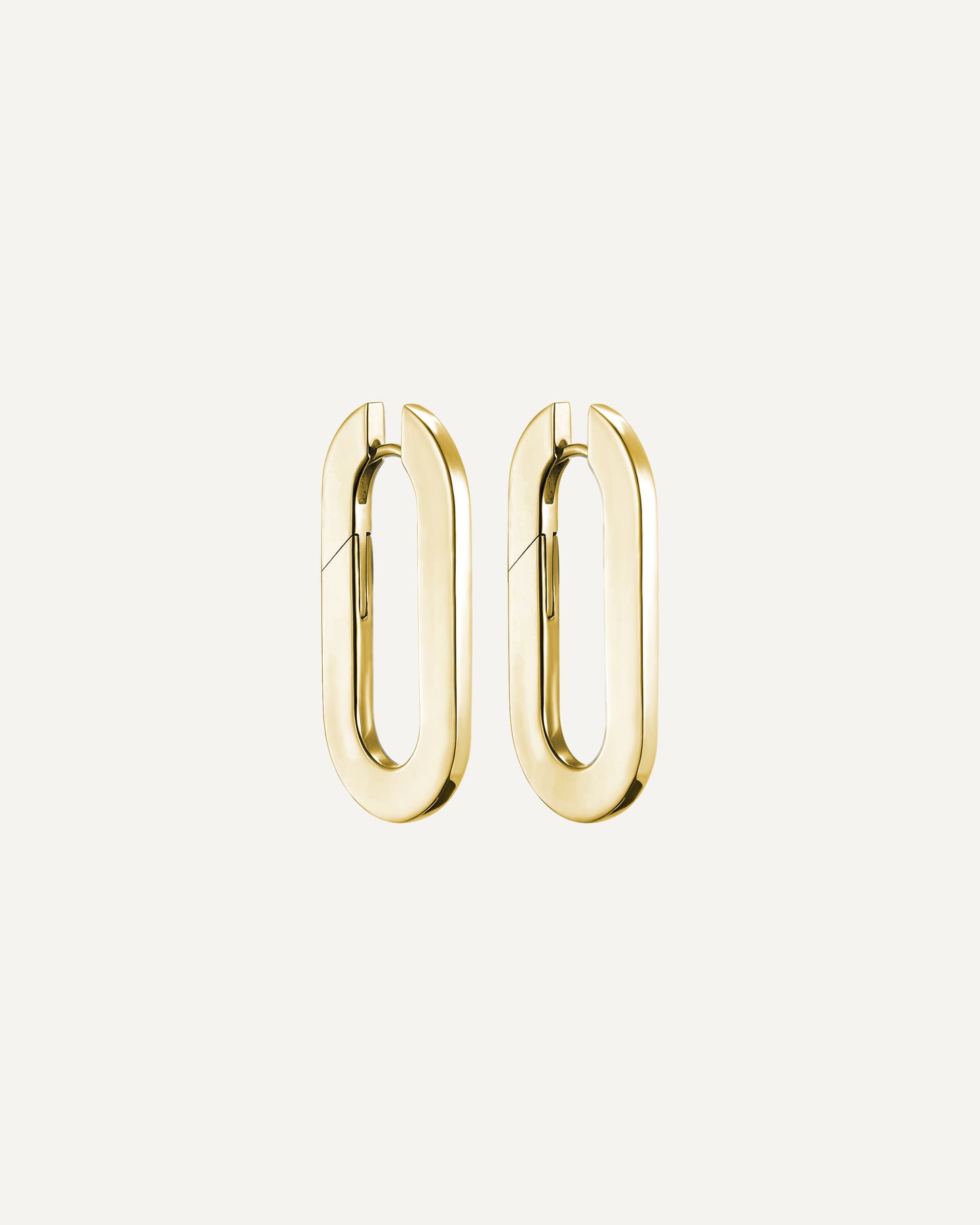 Flat Oval Earrings