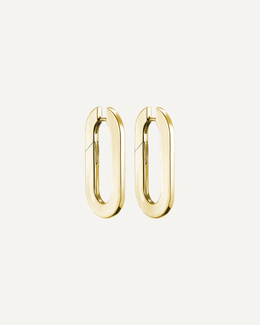 Flat Oval Earrings
