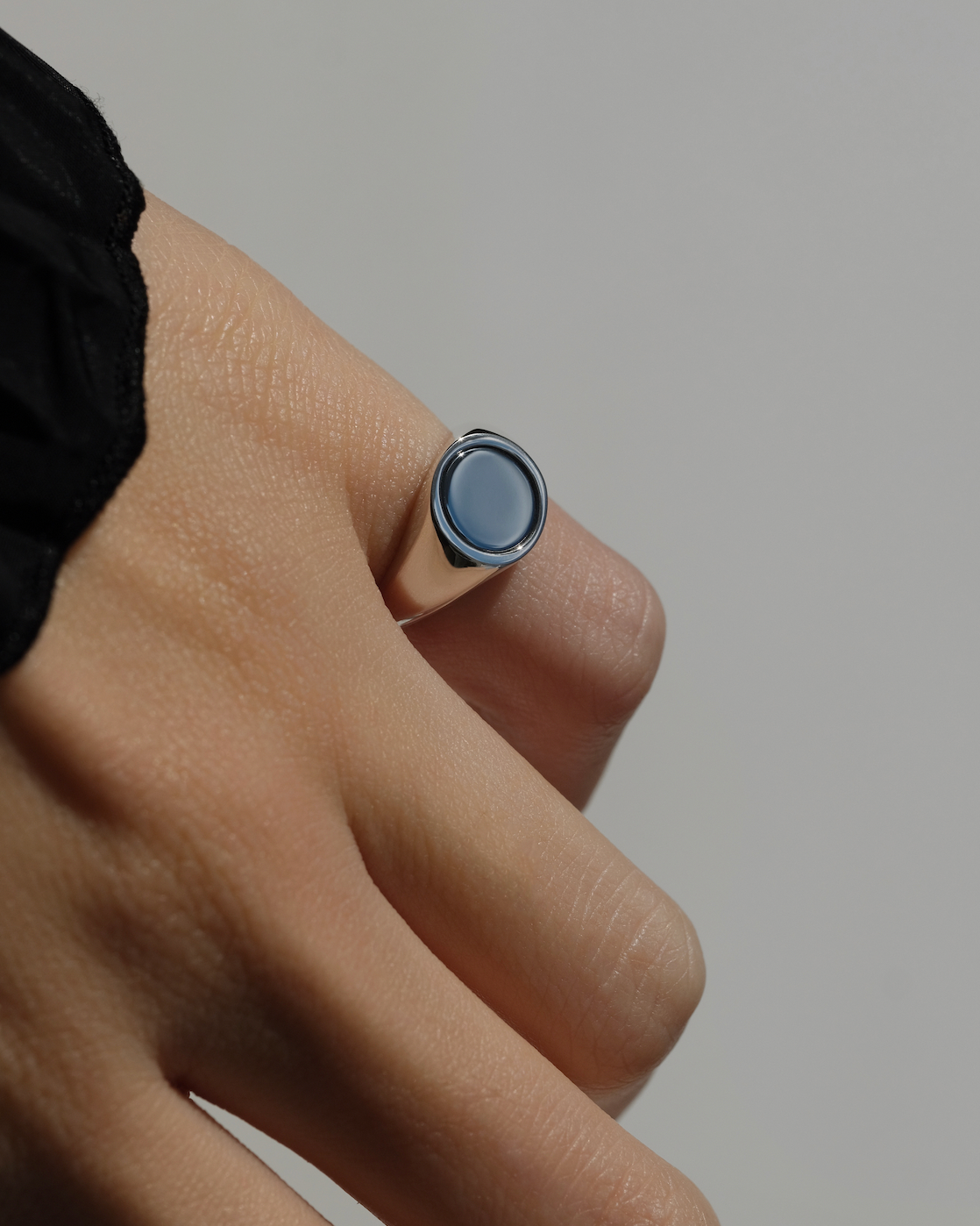 Hematite signet ring