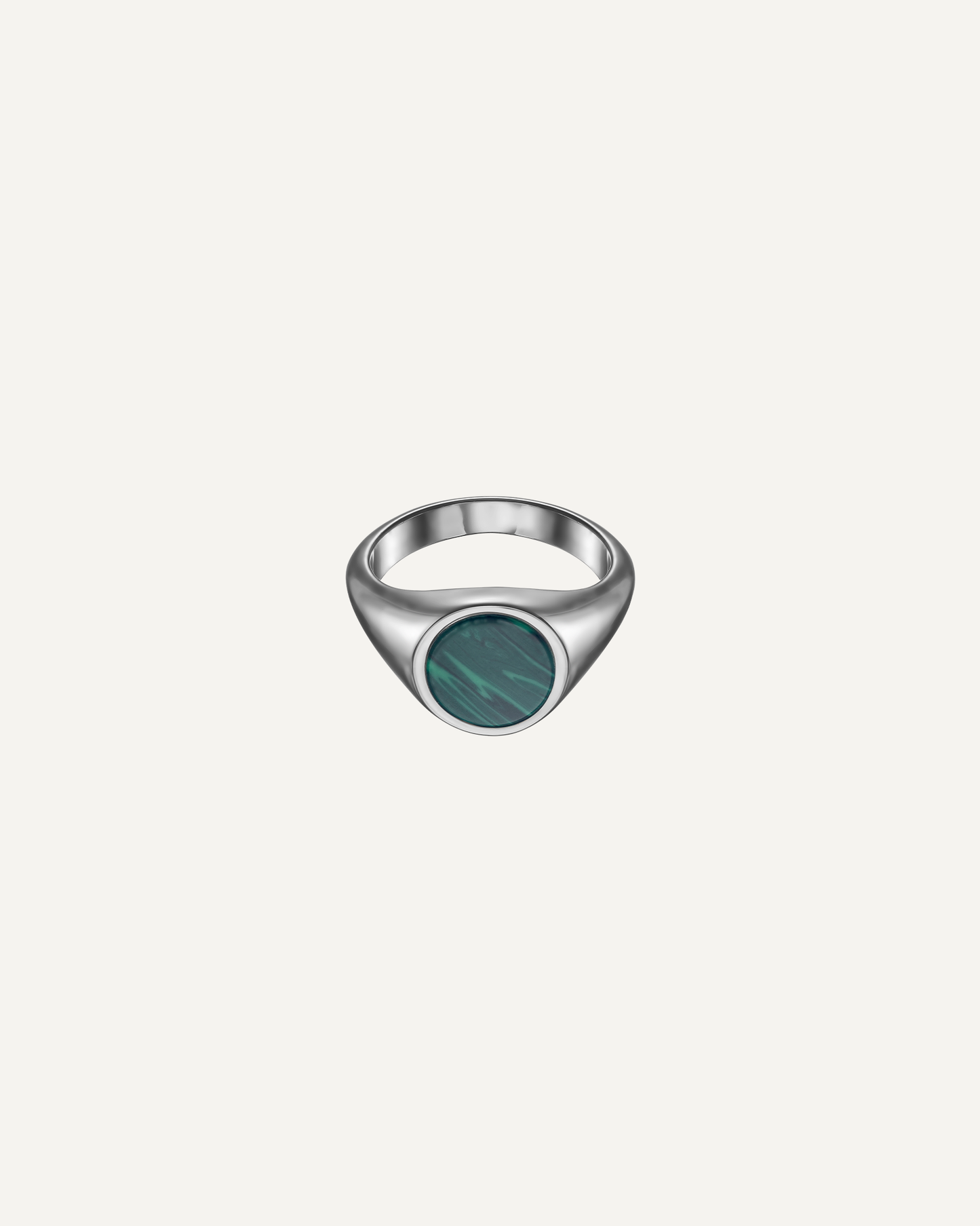 Malachite signet ring