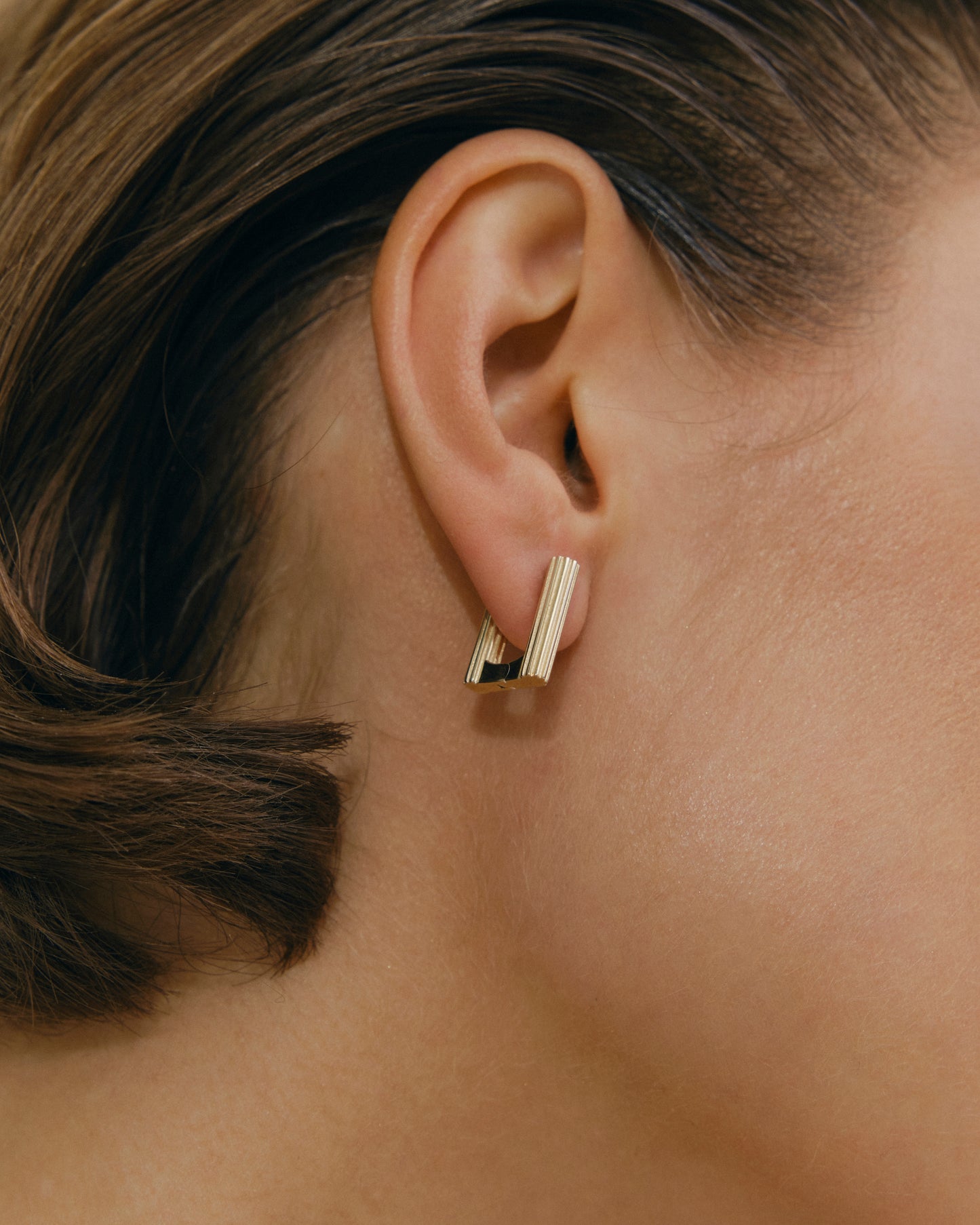 Structural square earrings