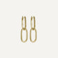 Double Chain Earrings Gold Vermeil