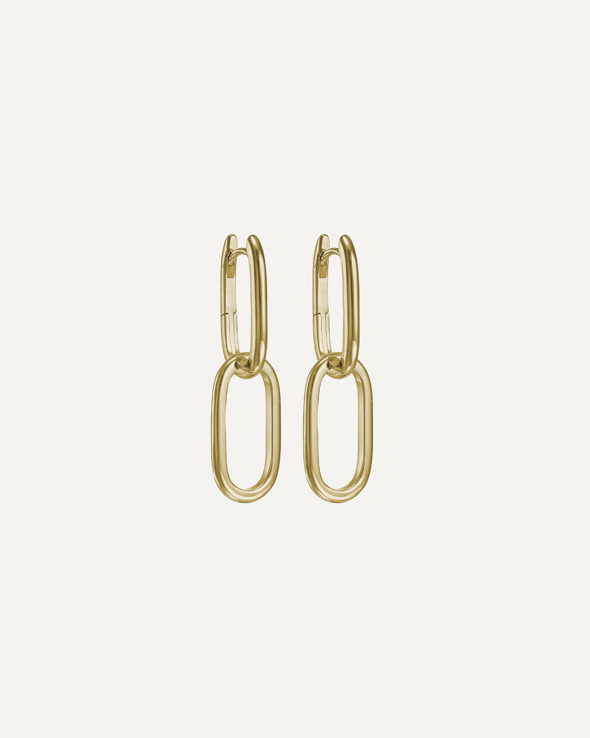Double Chain Earrings Gold Vermeil