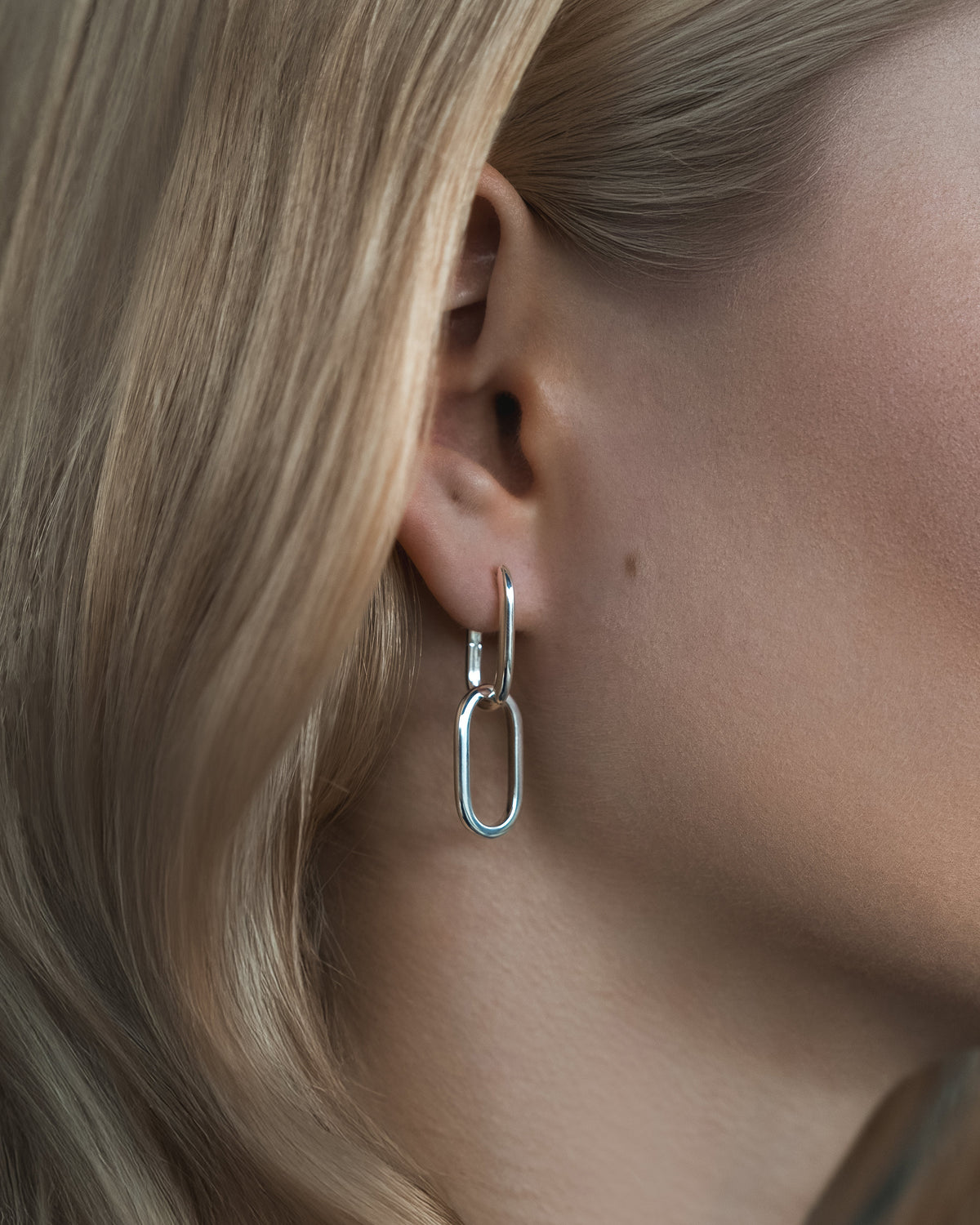 Double Chain Earrings Gold Vermeil
