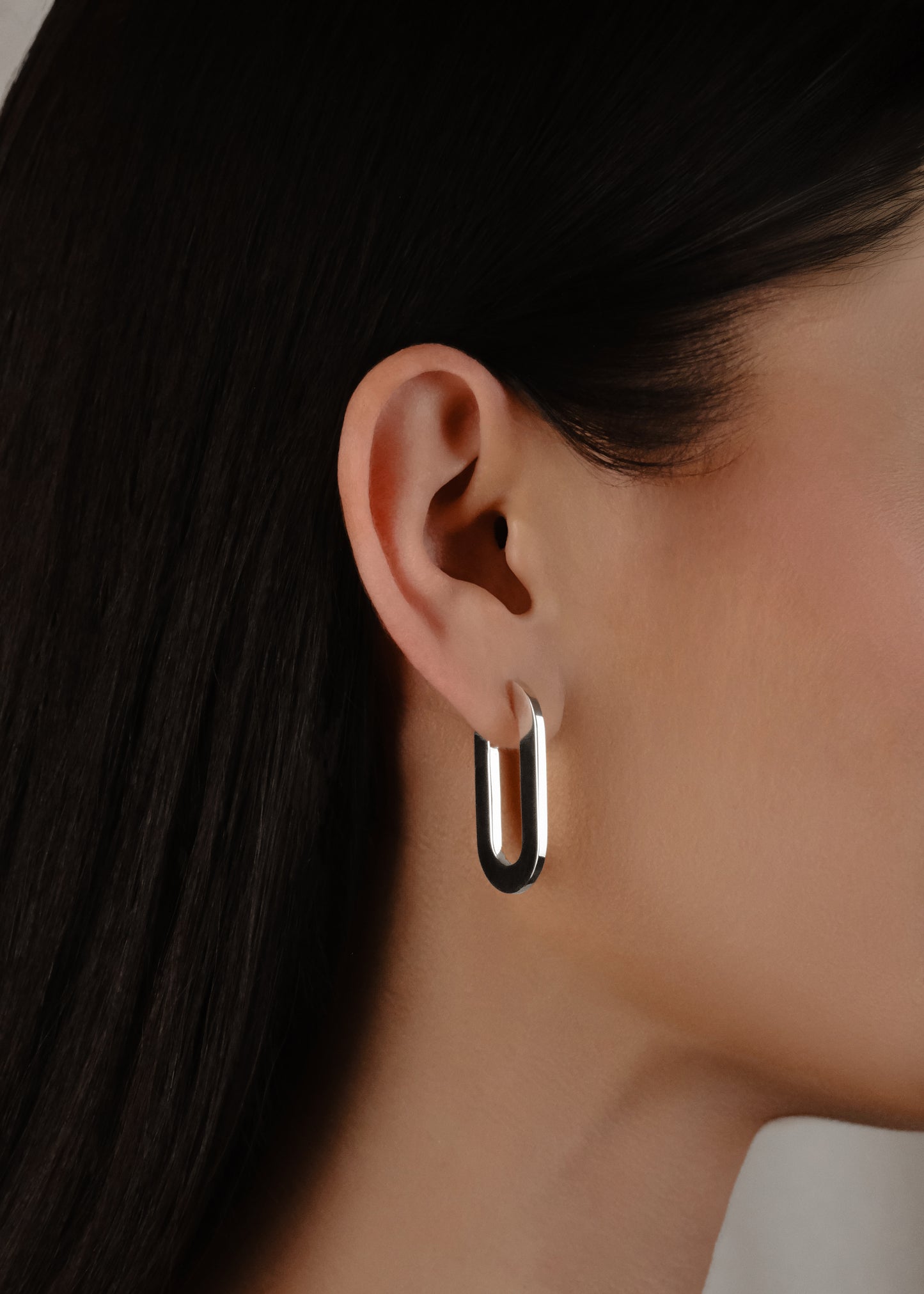 Flat Oval Earrings