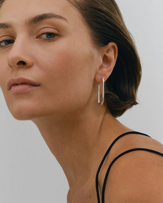 Oval earrings