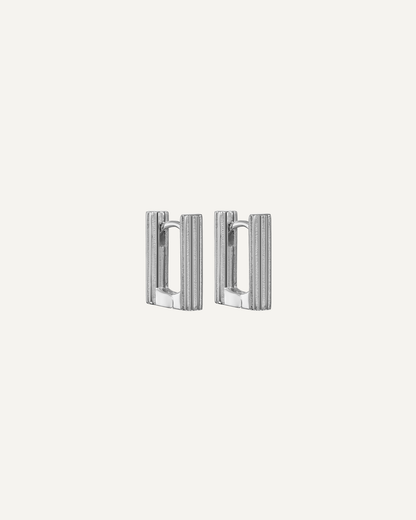 Structural square earrings