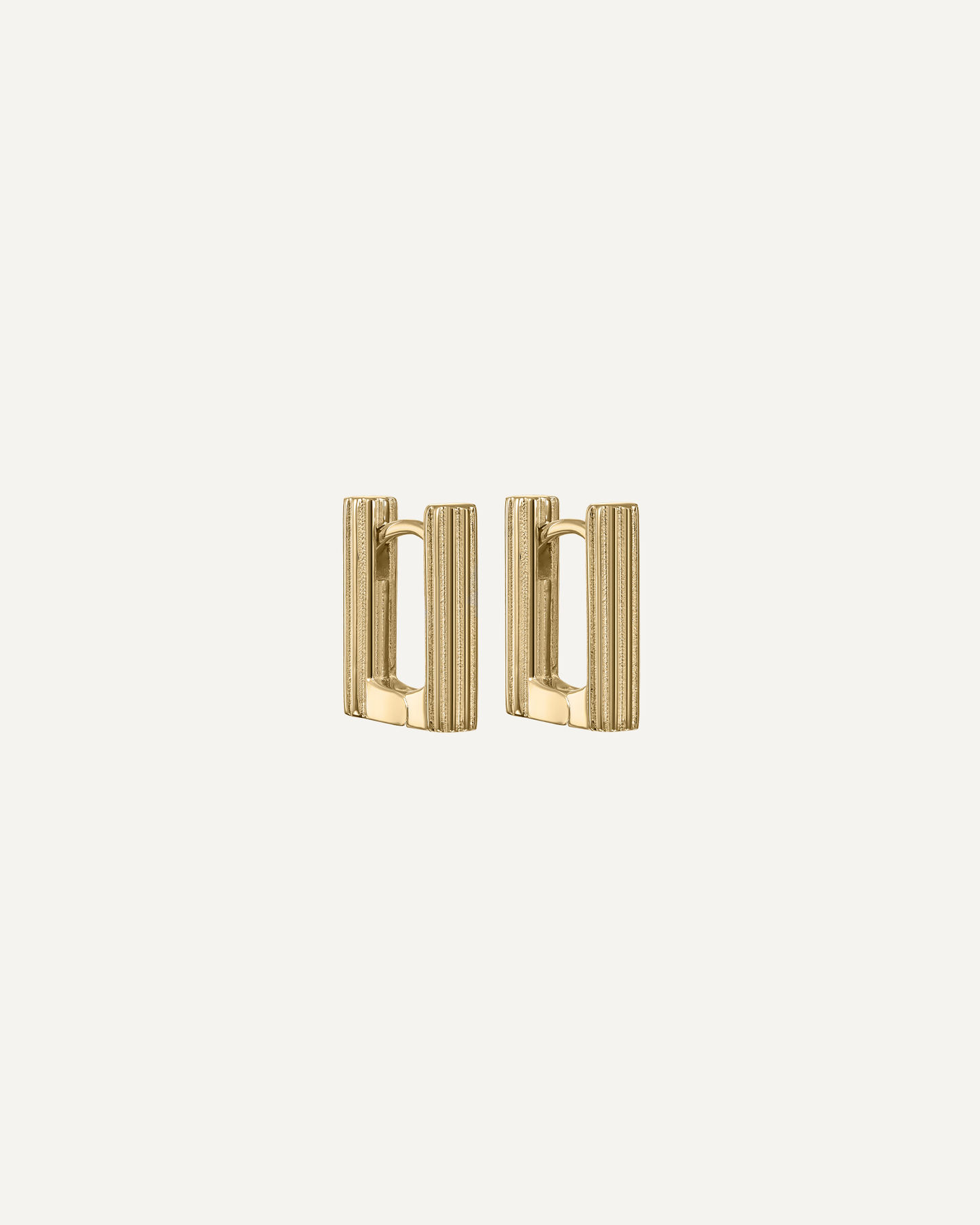 Structural square earrings