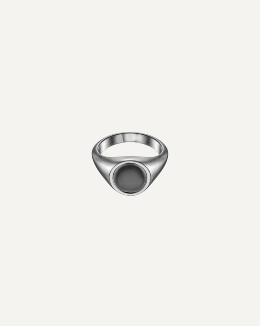 Hematite signet ring