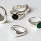 Malachite signet ring